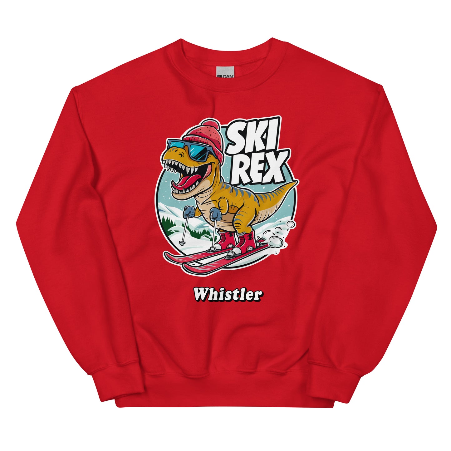 Ski Rex Whistler printed Crewneck Sweatshirt printed by Whistler Shirts