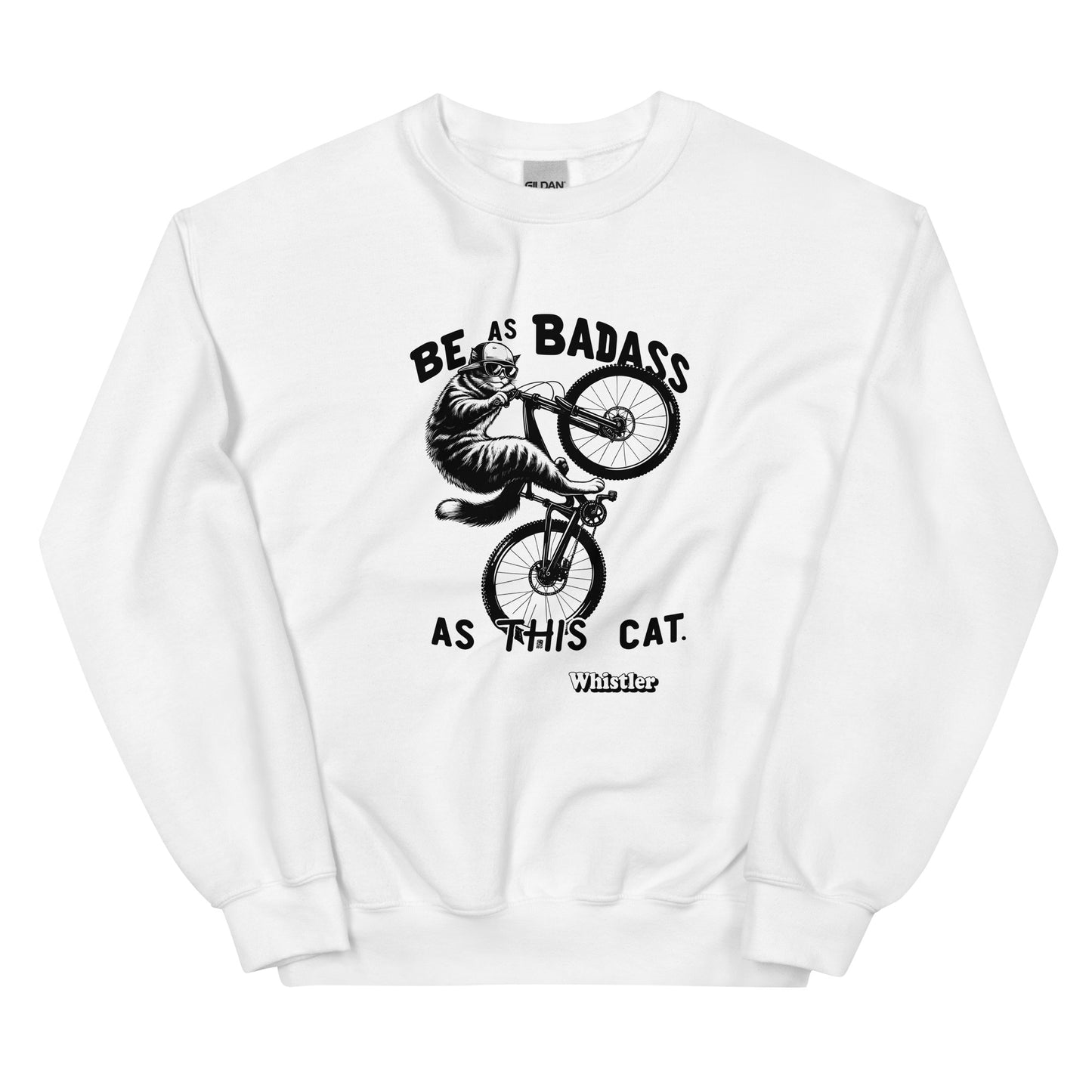 Be As Badass as This Cat Crewneck Sweatshirt
