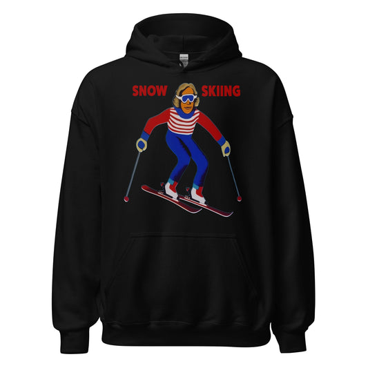 Snow Skiing printed hoodie by Whistler Shirts