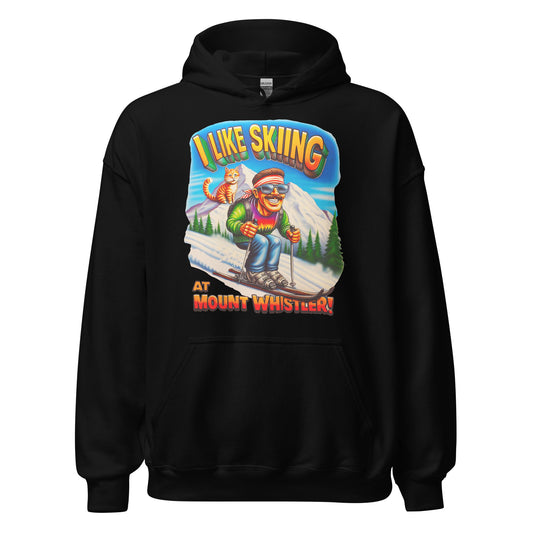 I Like Skiing At Mount Whistler design printed on hoodie by Whistler Shirts