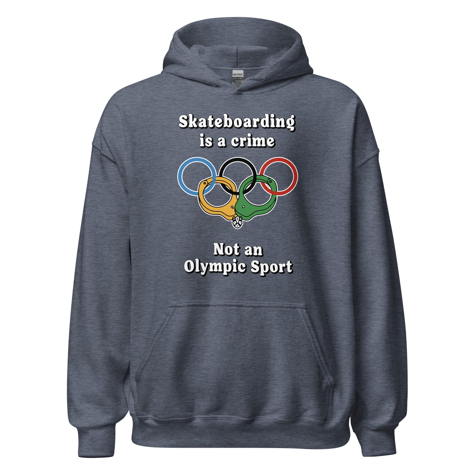 Skateboarding is a crime not an olympic sport design printed on a hoodie by Whistler Shirts