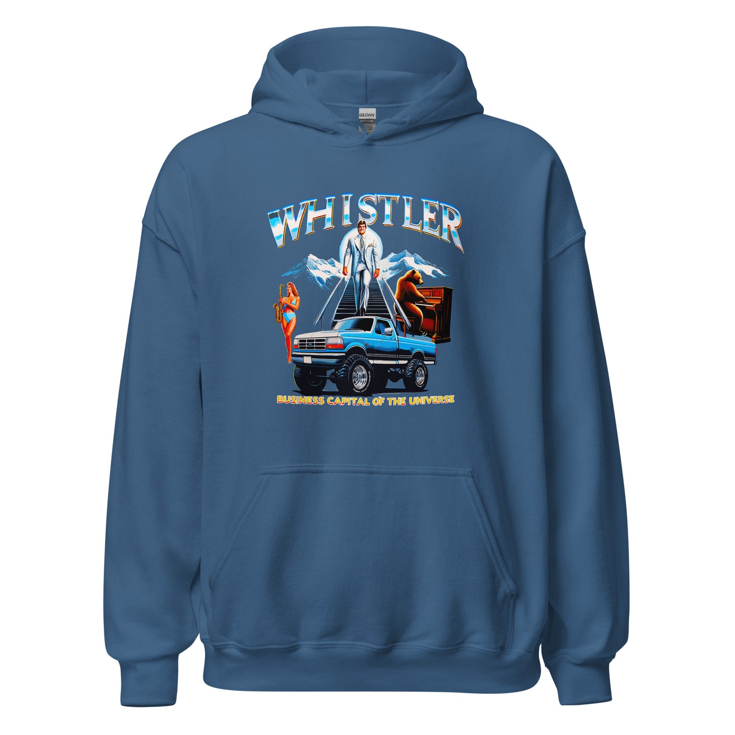 Whistler Business Capital of the Universe Hoodie printed by Whistler Shirts