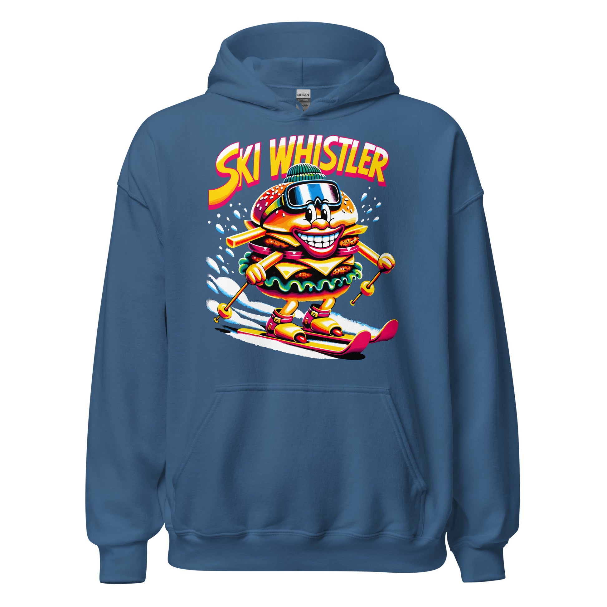 Ski Whistler Hamburger Man Hoodie printed by Whistler Shirts