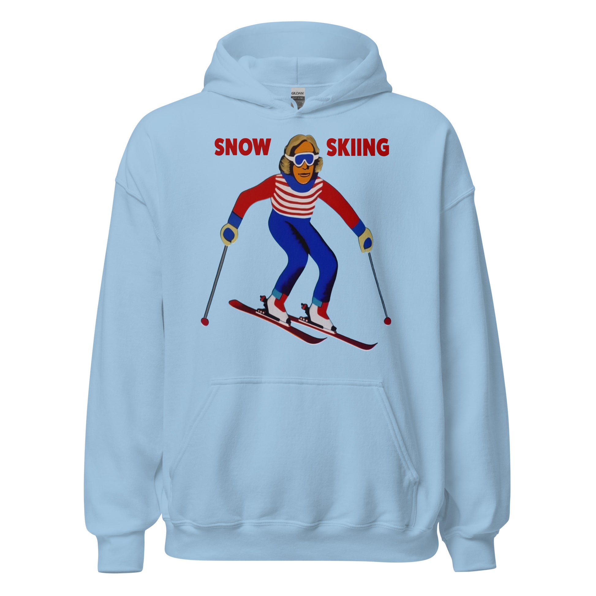 Snow Skiing printed hoodie by Whistler Shirts