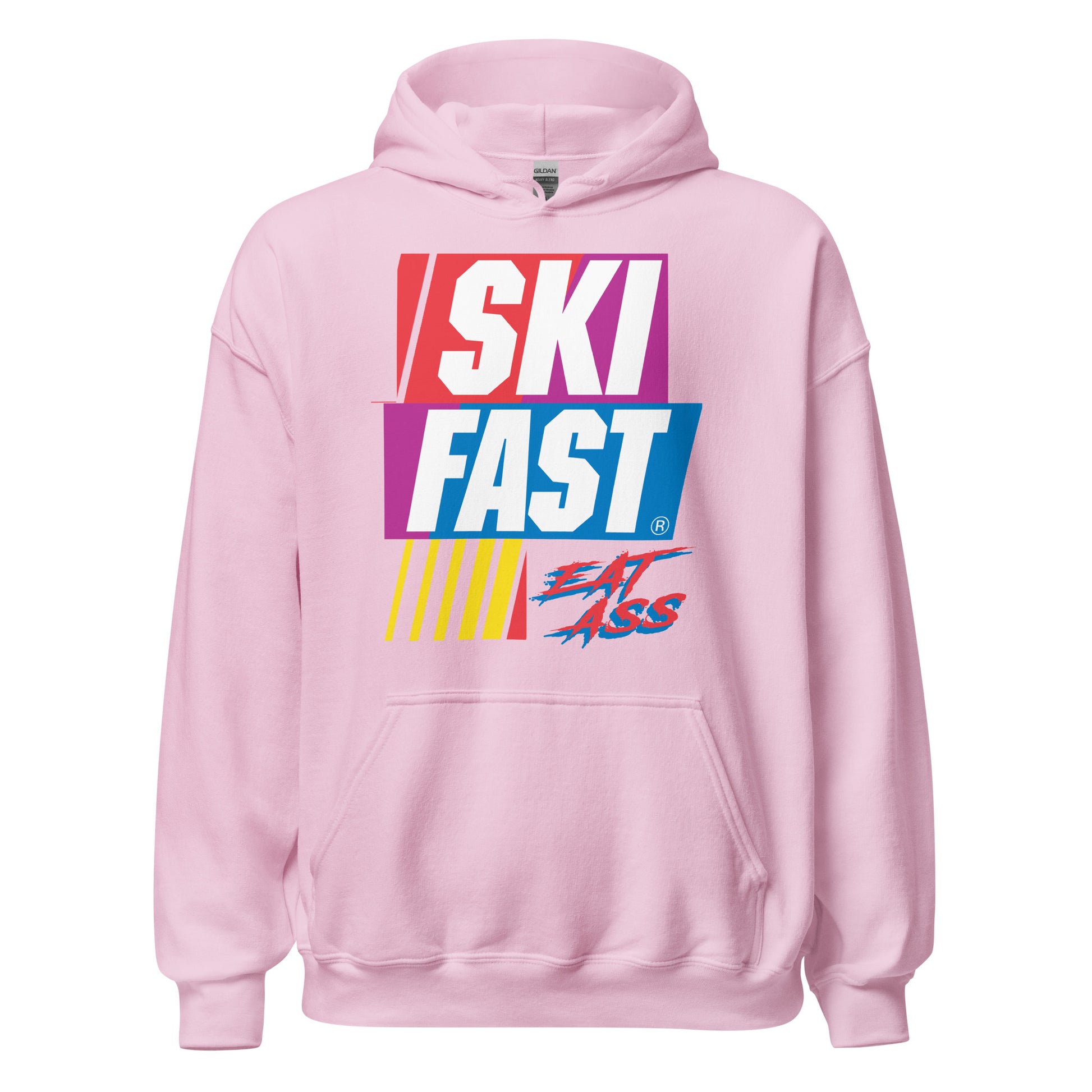 Ski fast eat ass printed hoodie by Whistler Shirts