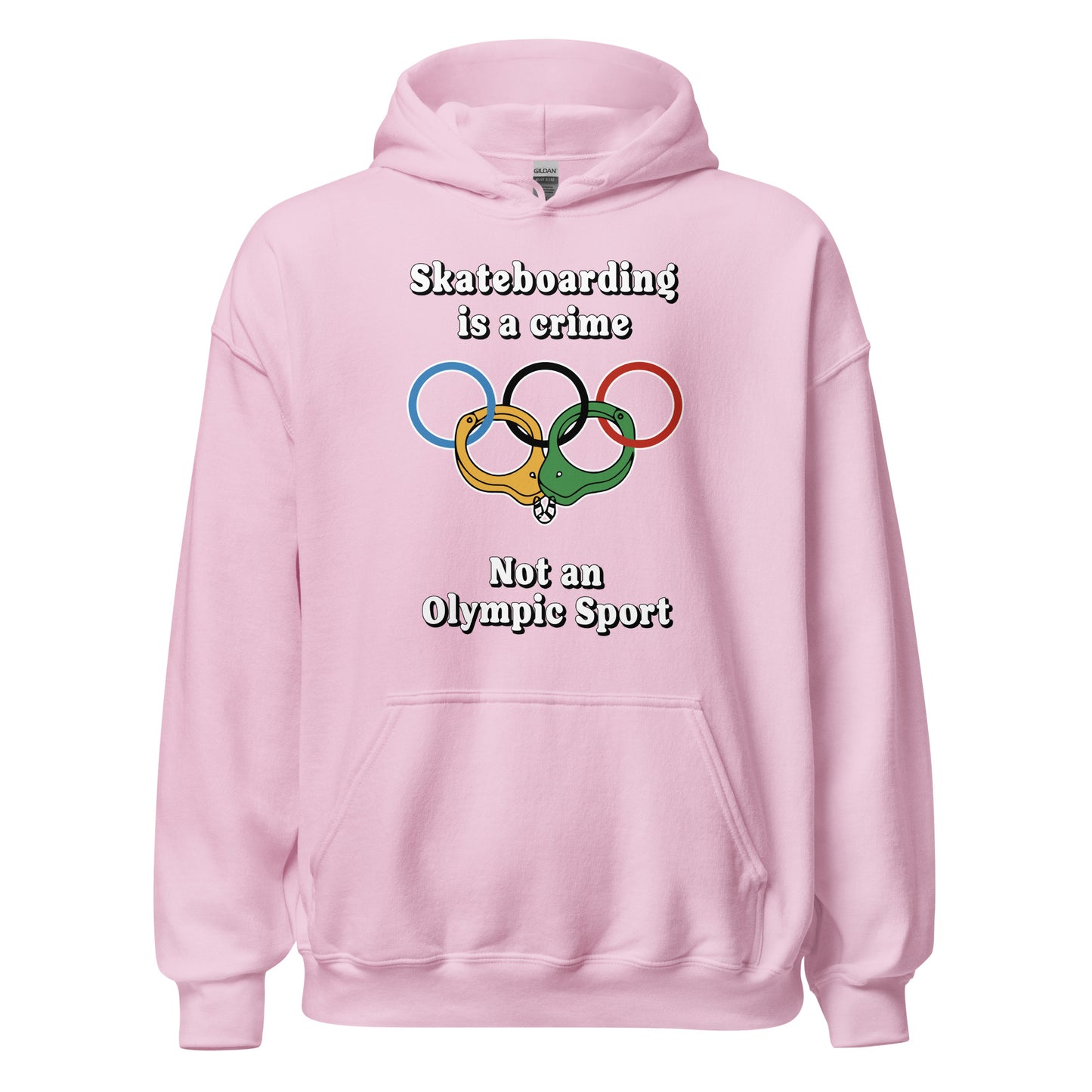 Skateboarding is a crime not an olympic sport design printed on a hoodie by Whistler Shirts