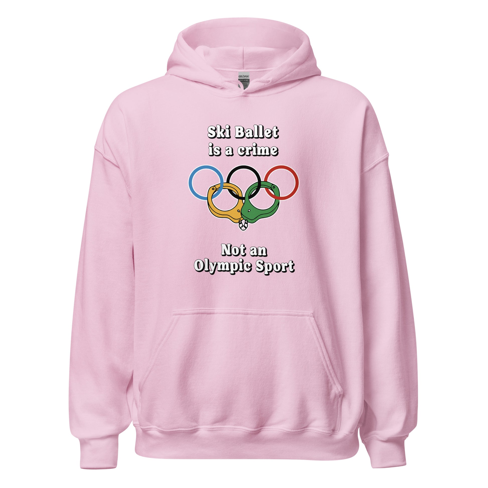 Ski Ballet is a crime not an olympic sport design printed on a hoodie by Whistler Shirts