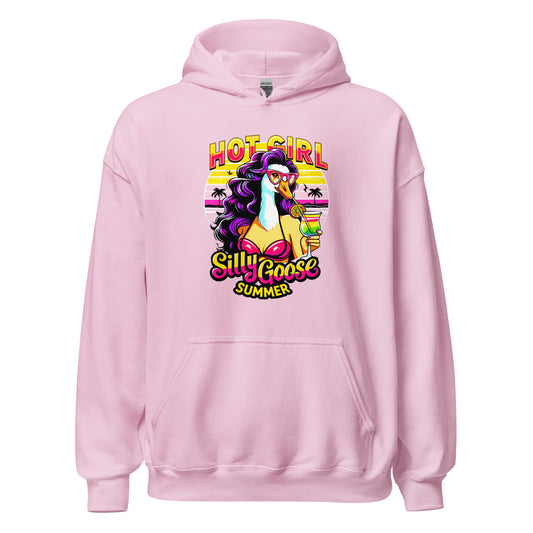 HoT Girl Silly Goose Summer design printed on a hoodie by Whistler Shirts