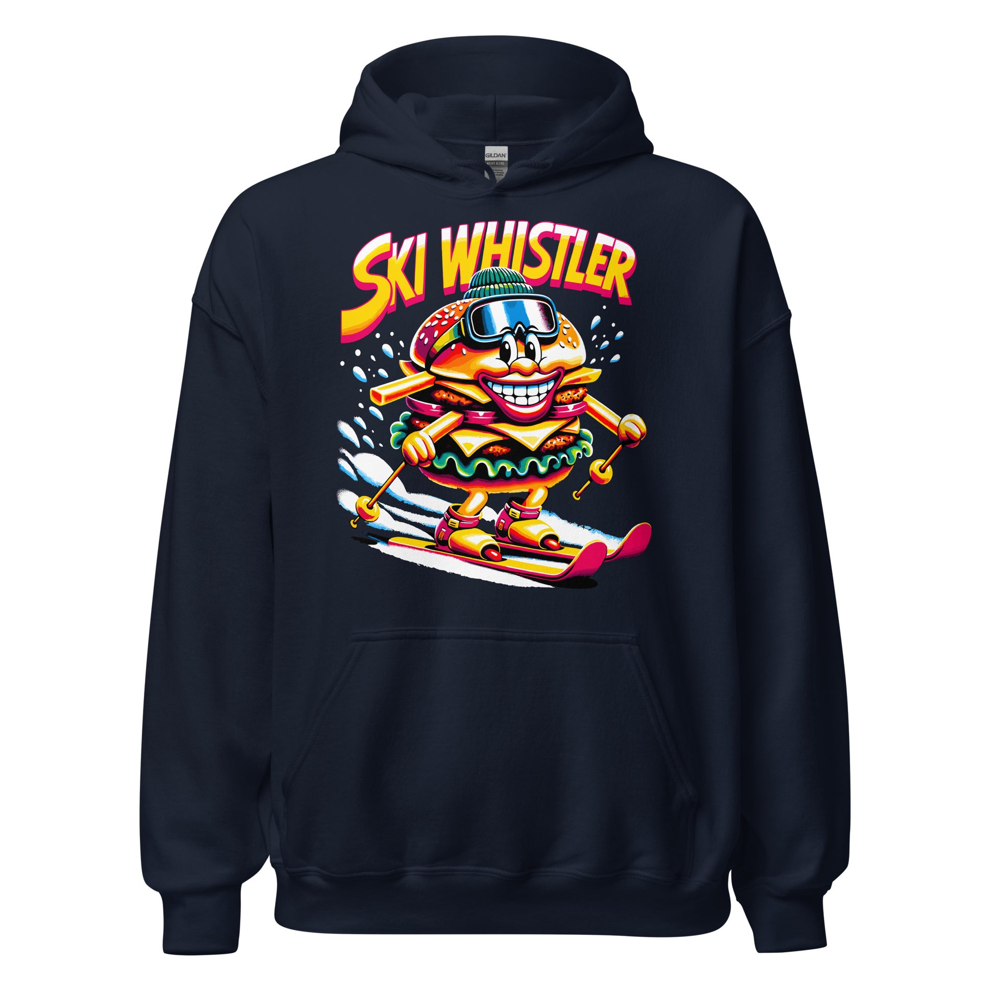 Ski Whistler Hamburger Man Hoodie printed by Whistler Shirts