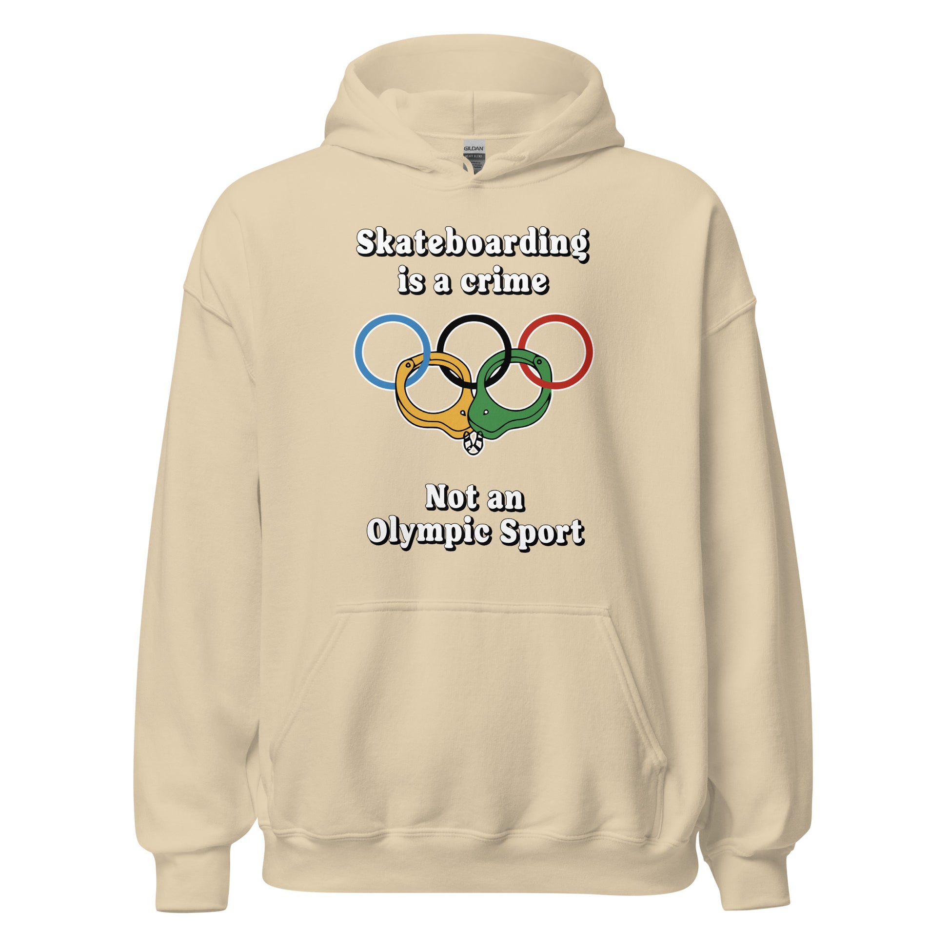 Skateboarding is a crime not an olympic sport design printed on a hoodie by Whistler Shirts