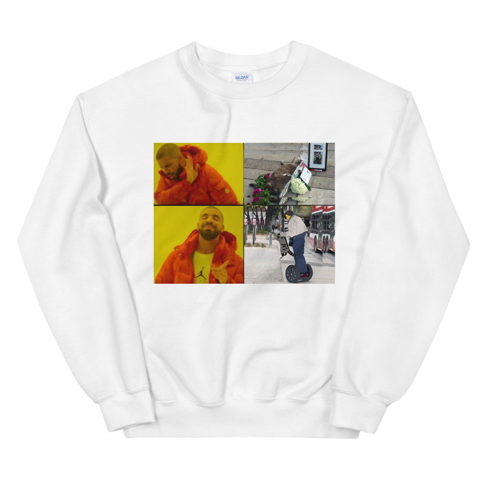 Drake meme printed crewneck