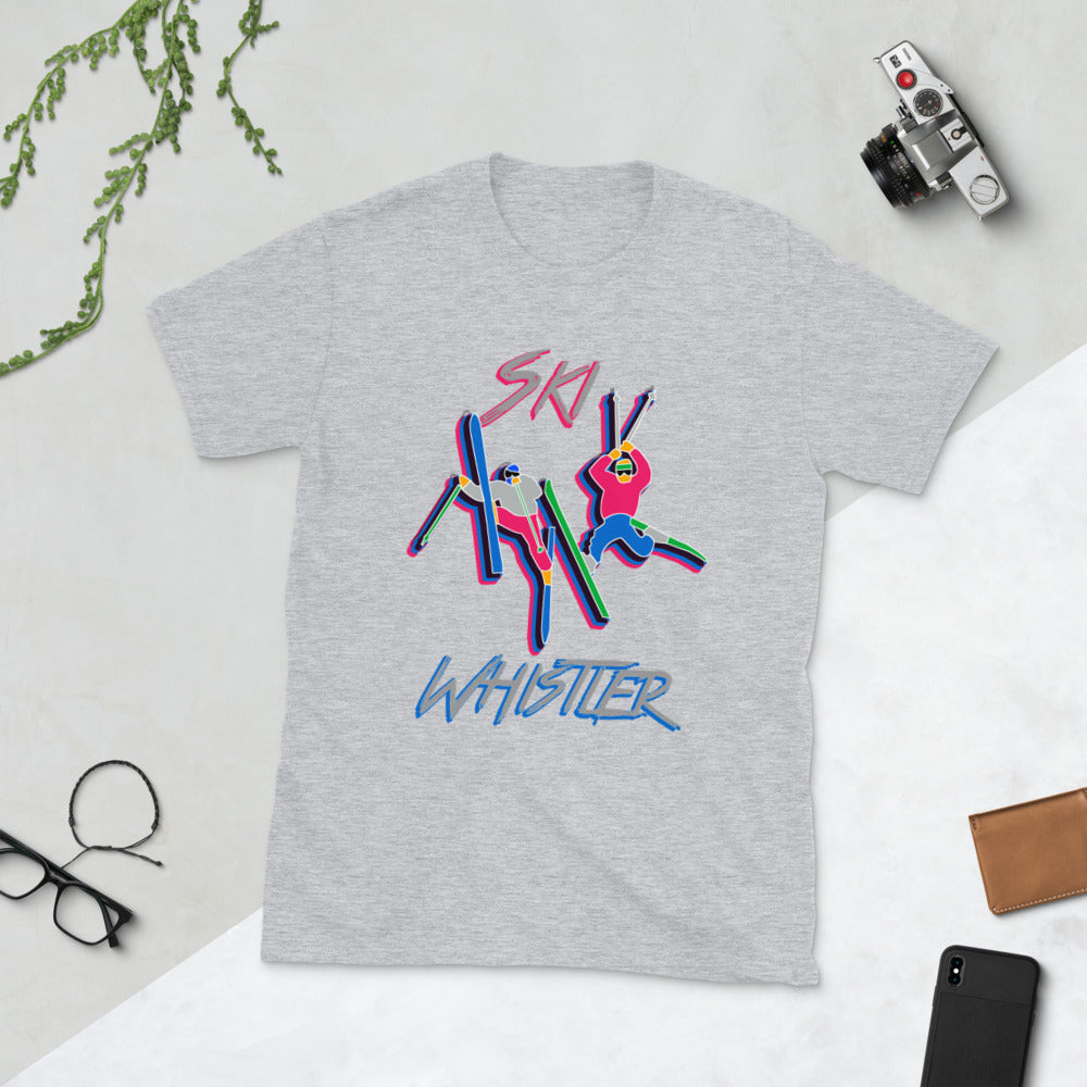 SKi Whistler neon double daffy printed t-shirt