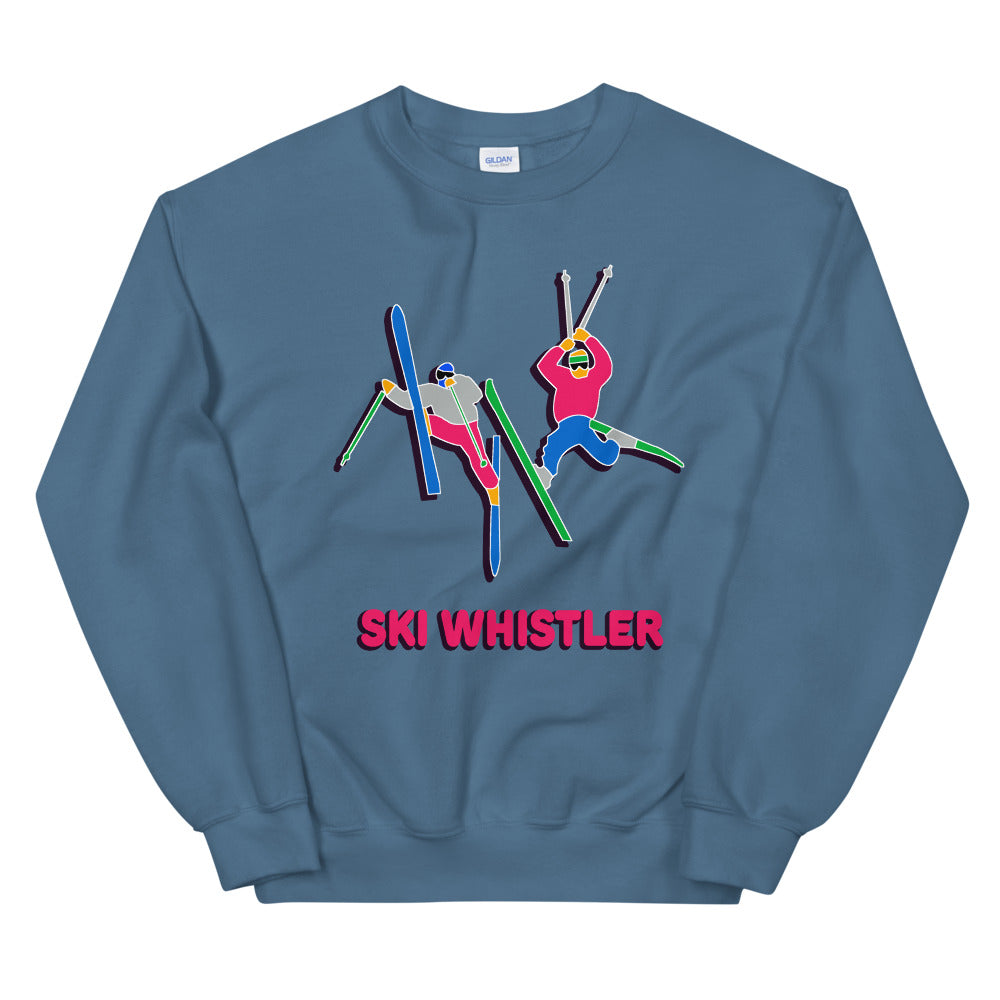 Ski Whistler double daffy colour printed crewneck