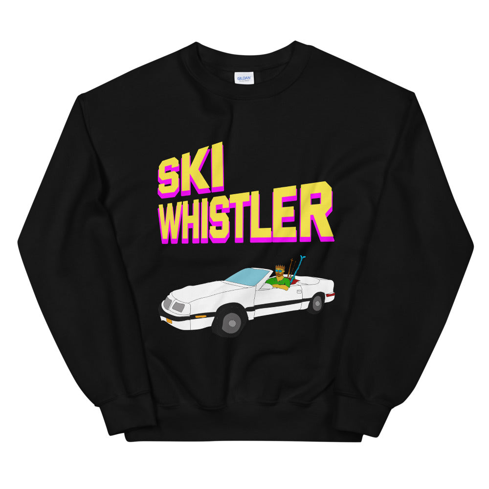 Ski whistler labaron convertible printed crewneck