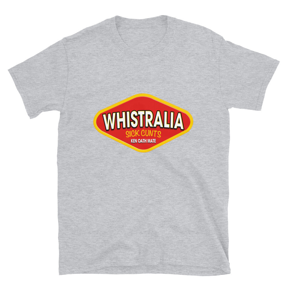 whistralia vegemite logo printed tshirt
