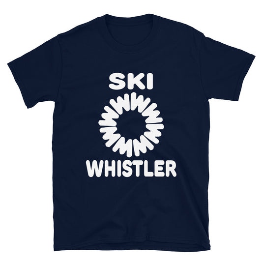 Ski Whistler retro logo printed t-shirt