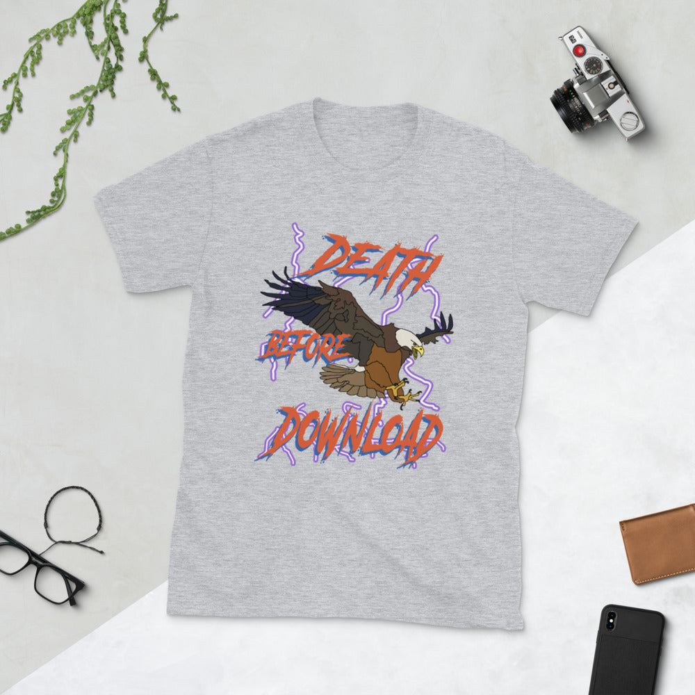 Death before download eagle printed t-shirt