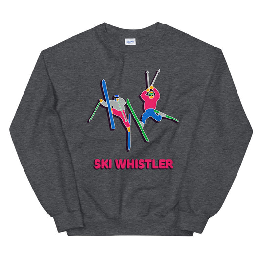 Ski Whistler double daffy colour printed crewneck