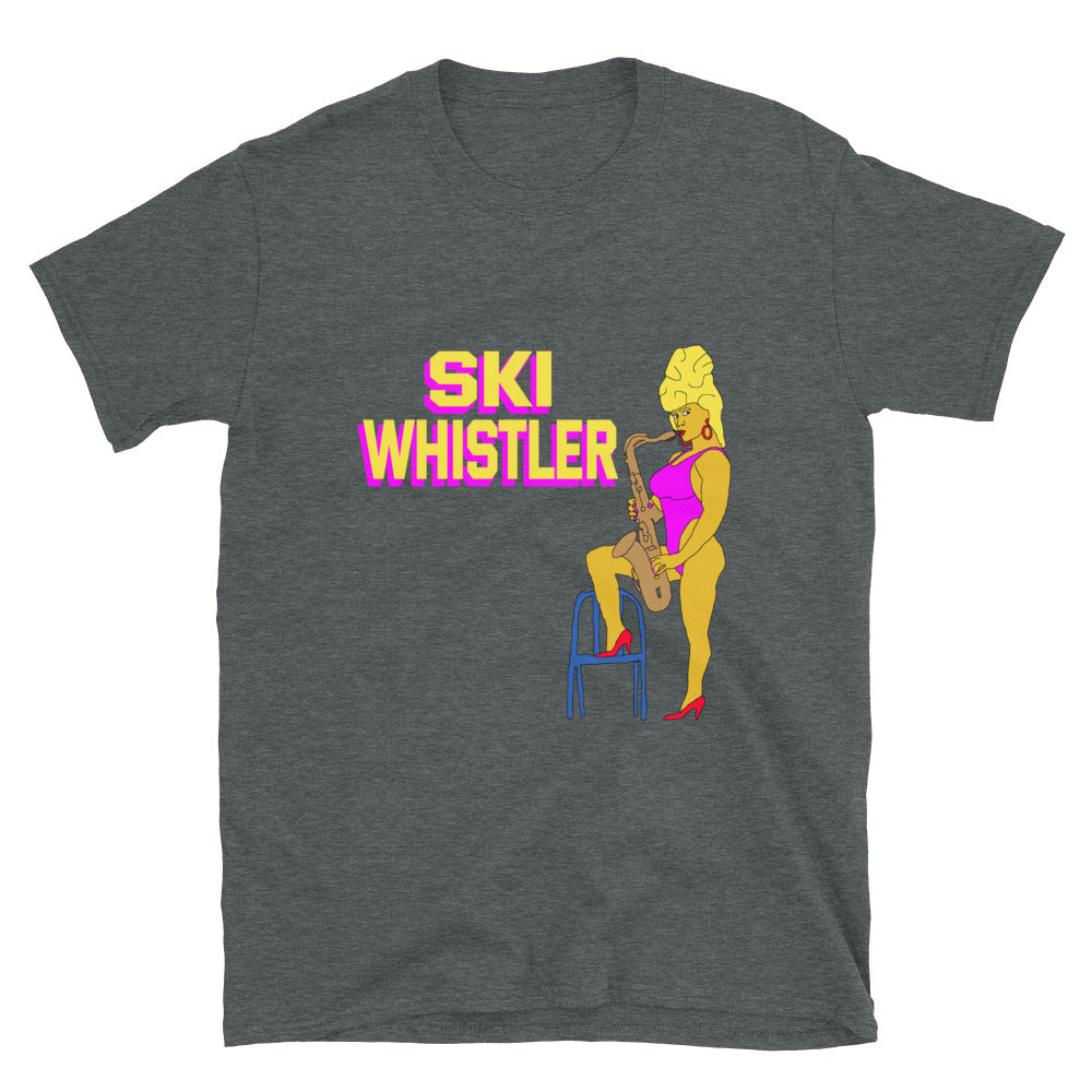 ski whistler printed t-shirt grey