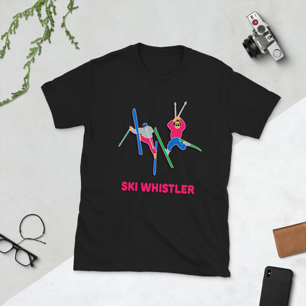 Ski whistler double daffy colour printed t-shirt