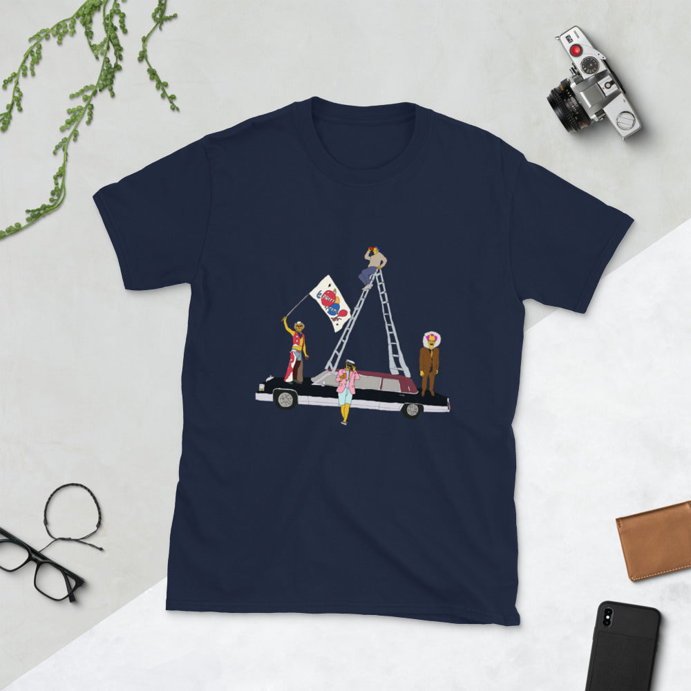 Four party boys printed t-shirt