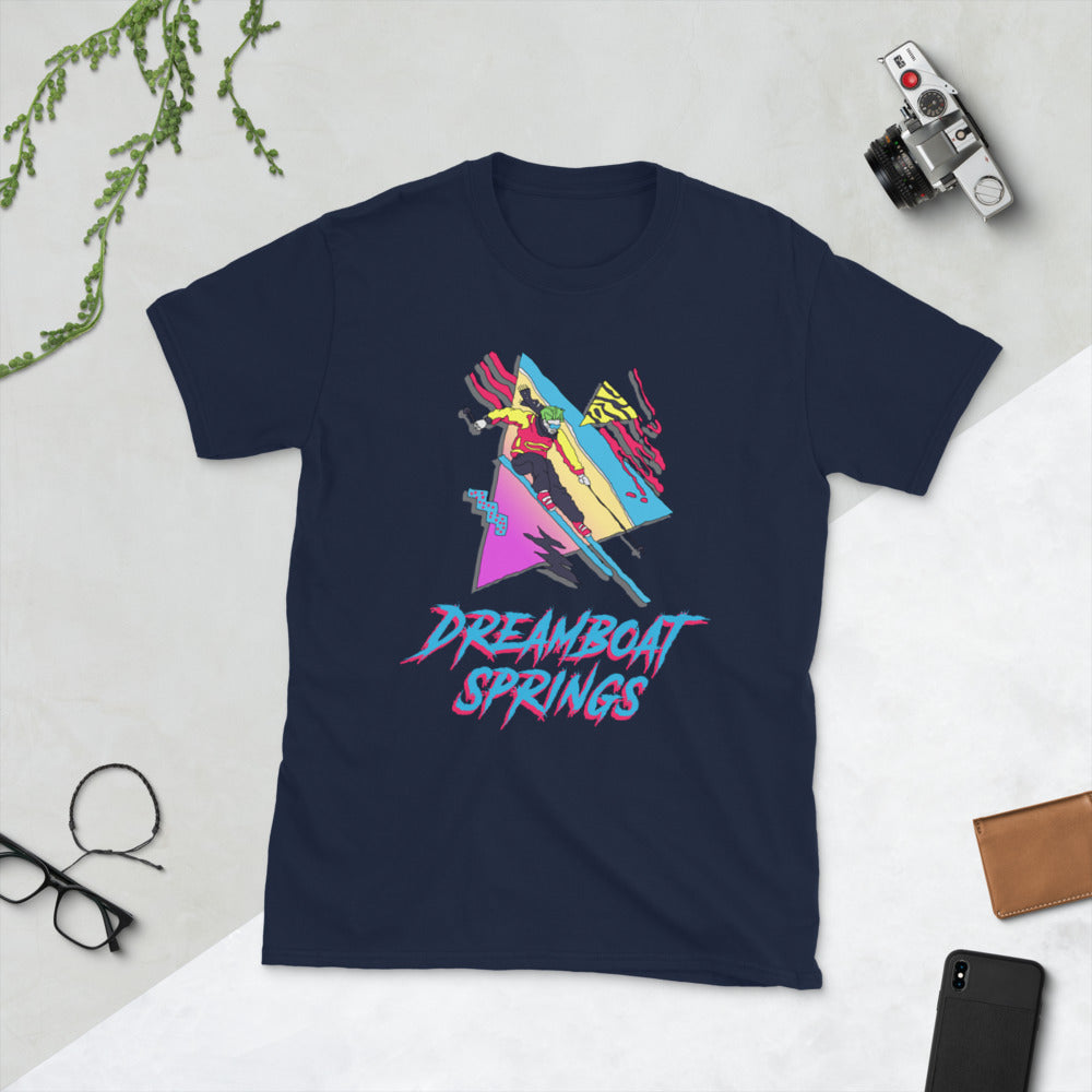 Dreamboat springs retro printed t-shirt
